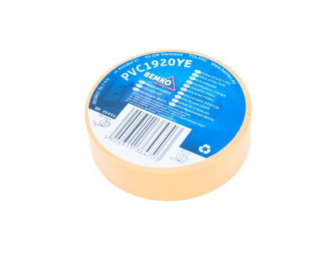 Taśma izolacyjna PCV 19mm 20m żółta
