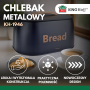 KINGHOFF CHLEBAK METALOWY DREWNIANY UCHWYT 34x24x18,5cm CZARNY - 2