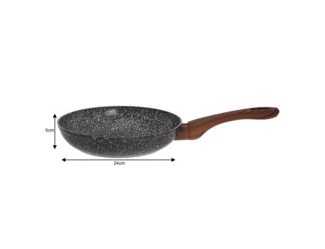 KINGHOFF PATELNIA ALUMINIUMIOWA SZARY MARMUREK 24cm - 2