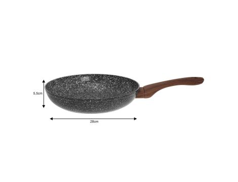 KINGHOFF PATELNIA ALUMINIUMIOWA SZARY MARMUREK 28cm