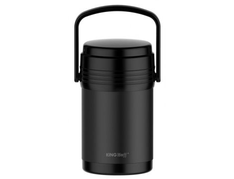 KINGHOFF TERMOS NA ŻYWNOŚĆ STALOWY 1,65L CZARNY - 2