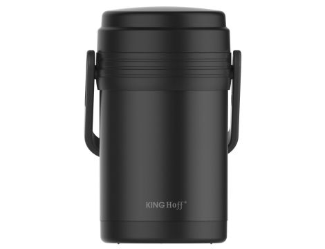 KINGHOFF TERMOS NA ŻYWNOŚĆ STALOWY 1,65L CZARNY - 4