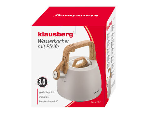KLAUSBERG CZAJNIK TRADYCYJNY 2.5L BEŻOWY - 4