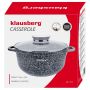 KLAUSBERG GARNEK Z POKRYWKĄ MARMUREK 24cm 4,5L STAL SZARY - 3