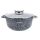 KLAUSBERG GARNEK Z POKRYWKĄ MARMUREK 24cm 4,5L STAL SZARY