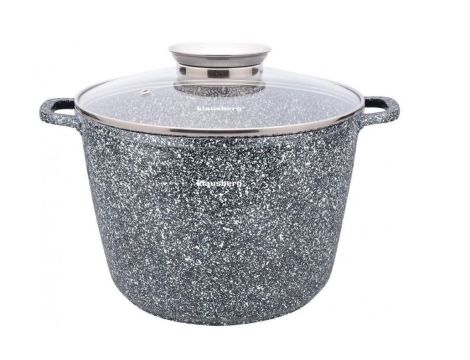 KLAUSBERG GARNEK Z POKRYWKĄ MARMUREK 24cm 6,2L STAL SZARY - 4
