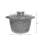 KLAUSBERG GARNEK Z POKRYWKĄ MARMUREK 24cm 6,2L STAL SZARY - 2