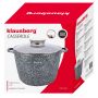 KLAUSBERG GARNEK Z POKRYWKĄ MARMUREK 24cm 6,2L STAL SZARY - 4