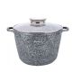 KLAUSBERG GARNEK Z POKRYWKĄ MARMUREK 24cm 6,2L STAL SZARY - 5