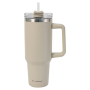 KLAUSBERG KUBEK TERMICZNY ZE SŁOMKĄ BEŻOWY  1100ml STAL NIERDZEWNA - 6