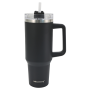 KLAUSBERG KUBEK TERMICZNY ZE SŁOMKĄ CZARNY  1100ml STAL NIERDZEWNA - 6