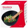KLAUSBERG MISA CERAMICZNA DO SAŁAT CZARNA Z ZESTAWEM STALOWYCH ŁYŻEK Z DREWNIANYMI UCHWYTAMI - 2
