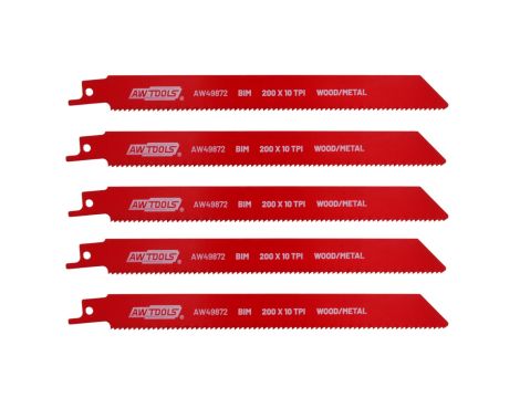 AWTOOLS BRZESZCZOT BiM DO PIŁY SZABLASTEJ 200mm 10 Z/CAL /5szt /METAL-DREWNO