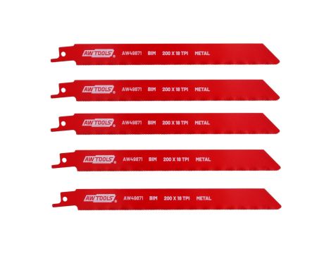 AWTOOLS BRZESZCZOT BiM DO PIŁY SZABLASTEJ 200mm 18 Z/CAL /5szt /METAL