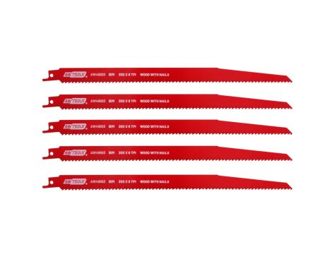 AWTOOLS BRZESZCZOT BiM DO PIŁY SZABLASTEJ 300mm  6 Z/CAL /5szt /DREWNO+GWOŹDZIE