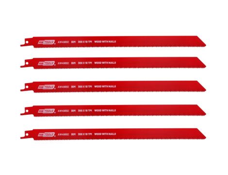AWTOOLS BRZESZCZOT BiM DO PIŁY SZABLASTEJ 300mm 10 Z/CAL /5szt /METAL-DREWNO