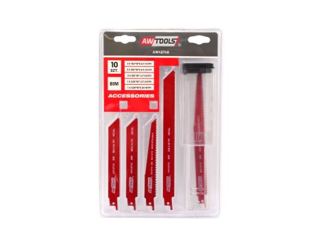 AWTOOLS BRZESZCZOT BiM DO PIŁY SZABLASTEJ kpl. 10szt. +ETUI - 2