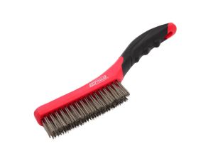 AWTOOLS SZCZOTKA DRUCIANA 4-RZĘDOWA GĘSTA 260mm/ PLASTIKOWA RĄCZKA