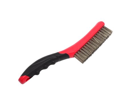 AWTOOLS SZCZOTKA DRUCIANA 4-RZĘDOWA GĘSTA 260mm/ PLASTIKOWA RĄCZKA - 3