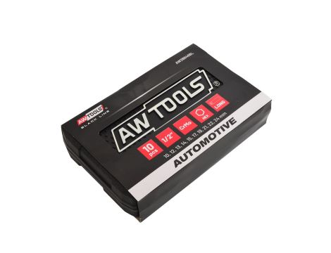 AWTOOLS ZESTAW NASADEK UDAROWYCH 1/2" 10cz. 10-24mm DŁUGIE BLACK LINE - 3