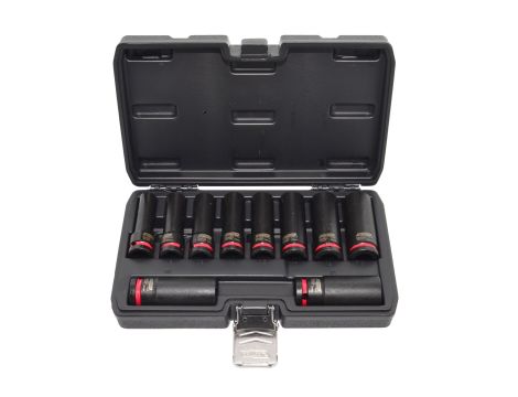 AWTOOLS ZESTAW NASADEK UDAROWYCH 1/2" 10cz. 10-24mm DŁUGIE BLACK LINE
