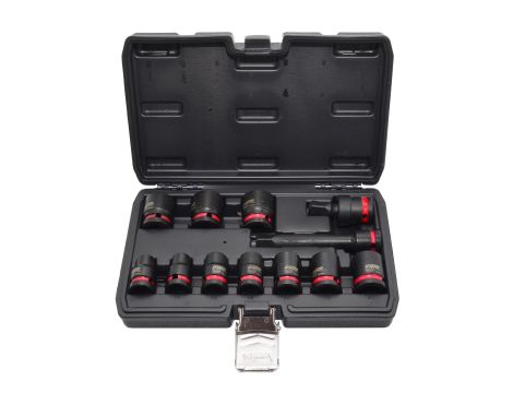 AWTOOLS ZESTAW NASADEK UDAROWYCH 1/2" 12cz./10-24mm/ KRÓTKIE BLACK LINE