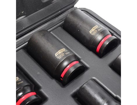AWTOOLS ZESTAW NASADEK UDAROWYCH 3/4"  8cz./17-38mm/ DŁUGIE BLACK LINE - 3