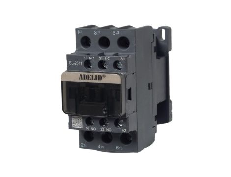 STYCZNIK 25A PRZEMYSŁOWY MOCY PRĄDU PRZEMIENNEGO Z CEWKĄ 230V AC 3P 1NO 1NC B-SL-2511-230