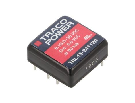 Przetwornica DC/DC, 15W, Uwej: 9...36VDC, Uwyj: 5VDC, Iwyj: 3000mA THL 15-2411WI