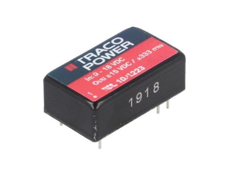 Przetwornica DC/DC, 10W, Uwej: 9...18VDC, Uwyj: 15VDC, Uwyj2: -15VDC TEL 10-1223