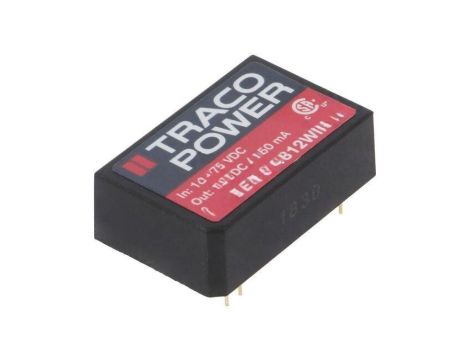 Przetwornica DC/DC, 3W, Uwej: 18...75VDC, Uwyj: 12VDC, Iwyj: 250mA TEN 3-4812WIN