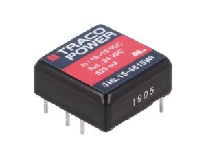 Przetwornica DC/DC, 15W, Uwej: 18...75VDC, Uwyj: 24VDC, Iwyj: 625mA THL 15-4815WI