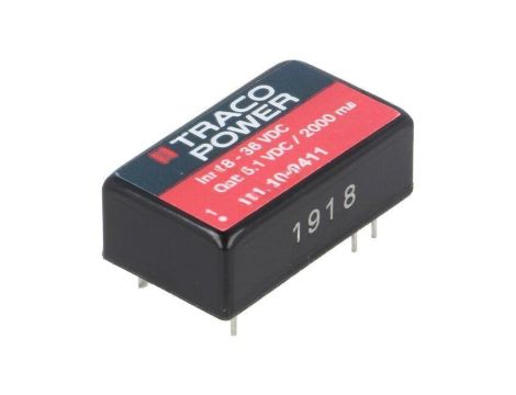 Przetwornica DC/DC, 10W, Uwej: 18...36VDC, Uwyj: 5,1VDC, Iwyj: 2000mA TEL 10-2411