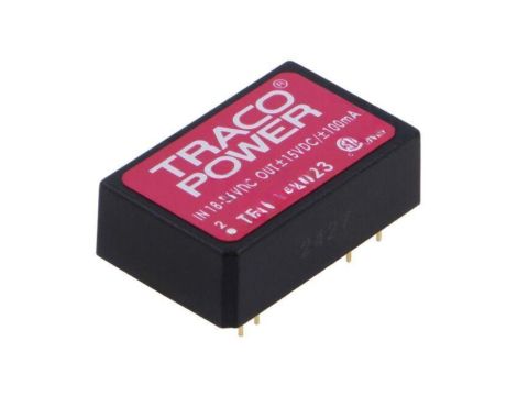 Przetwornica DC/DC, 3W, Uwej: 18...36VDC, Uwyj: 15VDC, Uwyj2: -15VDC TEN 3-2423