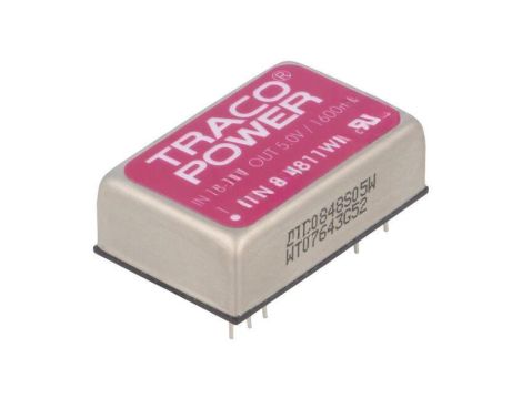 Przetwornica DC/DC, 8W, Uwej: 18...75VDC, Uwyj: 5VDC, Iwyj: 1600mA TEN 8-4811WI