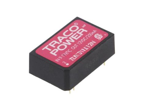 Przetwornica DC/DC, 3W, Uwej: 9...18VDC, Uwyj: 12VDC, Iwyj: 250mA TEN 3-1212N