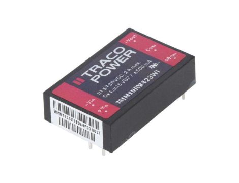Przetwornica DC/DC, 15W, Uwej: 9...36VDC, Uwyj: 15VDC, Uwyj2: -15VDC THM 15-2423WI