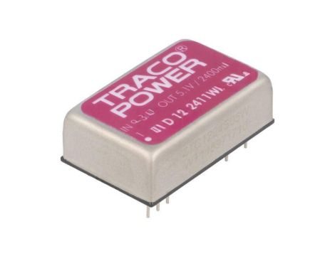 Przetwornica DC/DC, 12W, Uwej: 9...36VDC, Uwyj: 5,1VDC, Iwyj: 2400mA THD 12-2411WI