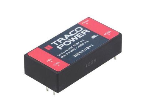 Przetwornica DC/DC, 20W, Uwej: 9...18VDC, Uwyj: 5,1VDC, Iwyj: 4A, THT TRI 20-1211
