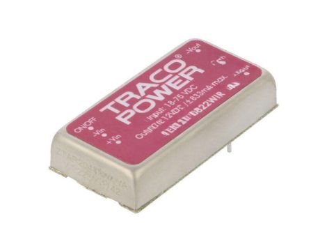 Przetwornica DC/DC, 20W, Uwej: 18...75VDC, Uwyj: 12VDC, Uwyj2: -12VDC TEN 20-4822WIR