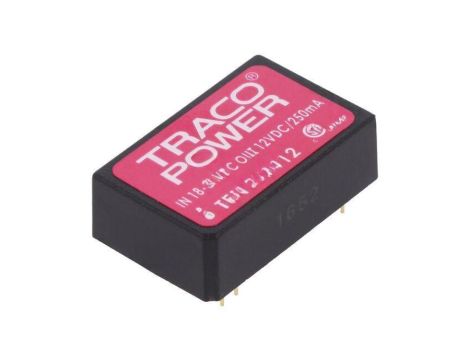Przetwornica DC/DC, 3W, Uwej: 18...36VDC, Uwyj: 12VDC, Iwyj: 250mA TEN 3-2412