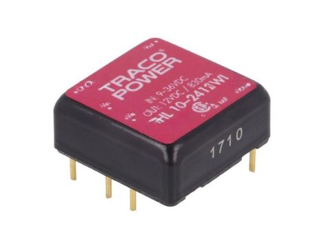 Przetwornica DC/DC, 10W, Uwej: 9...36VDC, Uwyj: 12VDC, Iwyj: 830mA THL 10-2412WI