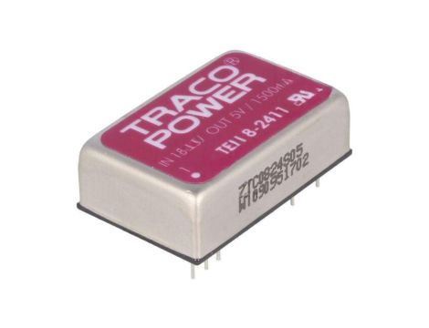 Przetwornica DC/DC, 8W, Uwej: 18...36VDC, Uwyj: 5VDC, Iwyj: 1500mA TEN 8-2411