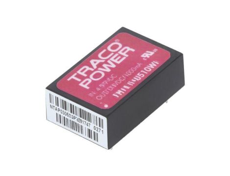 Przetwornica DC/DC, 3W, Uwej: 4,5...9VDC, Uwyj: 3,3VDC, Iwyj: 1000mA THM 3-0510WI