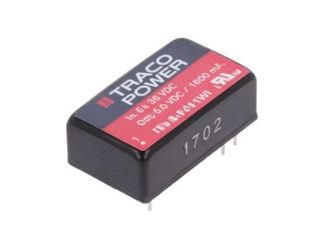 Przetwornica DC/DC, 8W, Uwej: 9...36VDC, Uwyj: 5VDC, Iwyj: 1600mA TEL 8-2411WI