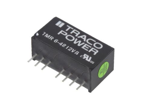 Przetwornica DC/DC, 6W, Uwej: 18...75VDC, Uwyj: 12VDC, Iwyj: 500mA TMR 6-4812WI