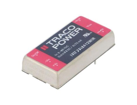 Przetwornica DC/DC, 20W, Uwej: 9...36VDC, Uwyj: 12VDC, Iwyj: 1670mA TEN 20-2412WIR