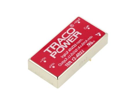Przetwornica DC/DC, 12W, Uwej: 18...75VDC, Uwyj: 12VDC, Uwyj2: -12VDC TEN 12-4822