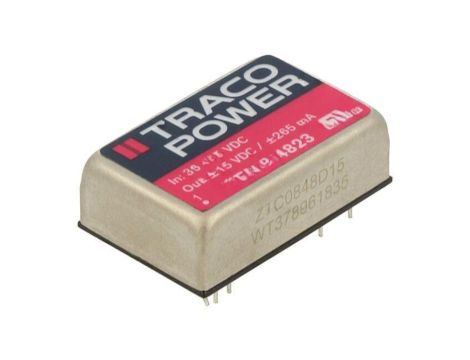 Przetwornica DC/DC, 8W, Uwej: 36...75VDC, Uwyj: 15VDC, Uwyj2: -15VDC TEN 8-4823