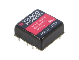 Przetwornica DC/DC, 15W, Uwej: 9...18VDC, Uwyj: 24VDC, Iwyj: 625mA THN 15-1215N